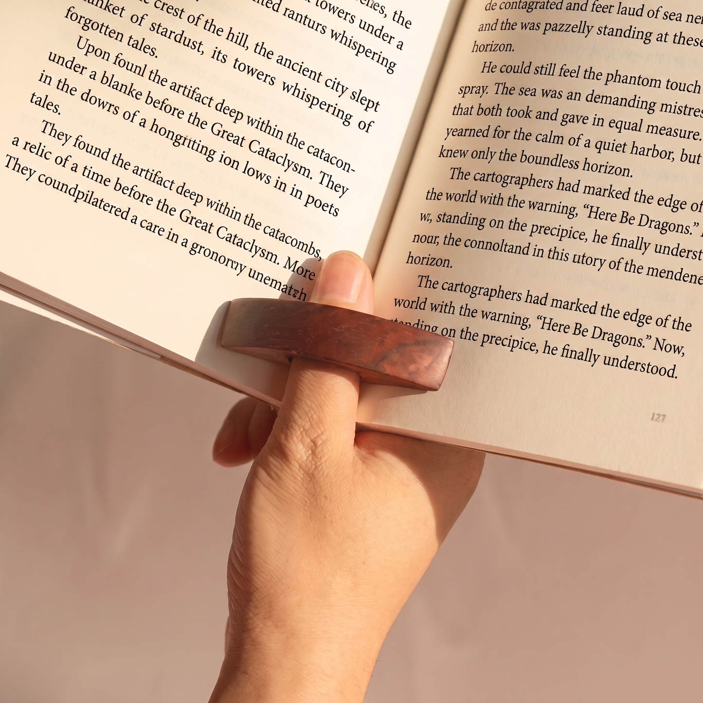 Wooden Thumb Page Holder